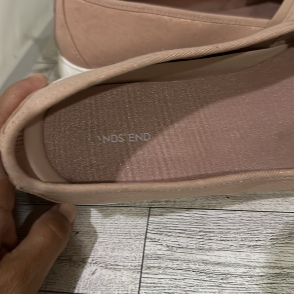 Lands end pink metallic slip on sneaker shoes size 10B - Picture 6 of 7